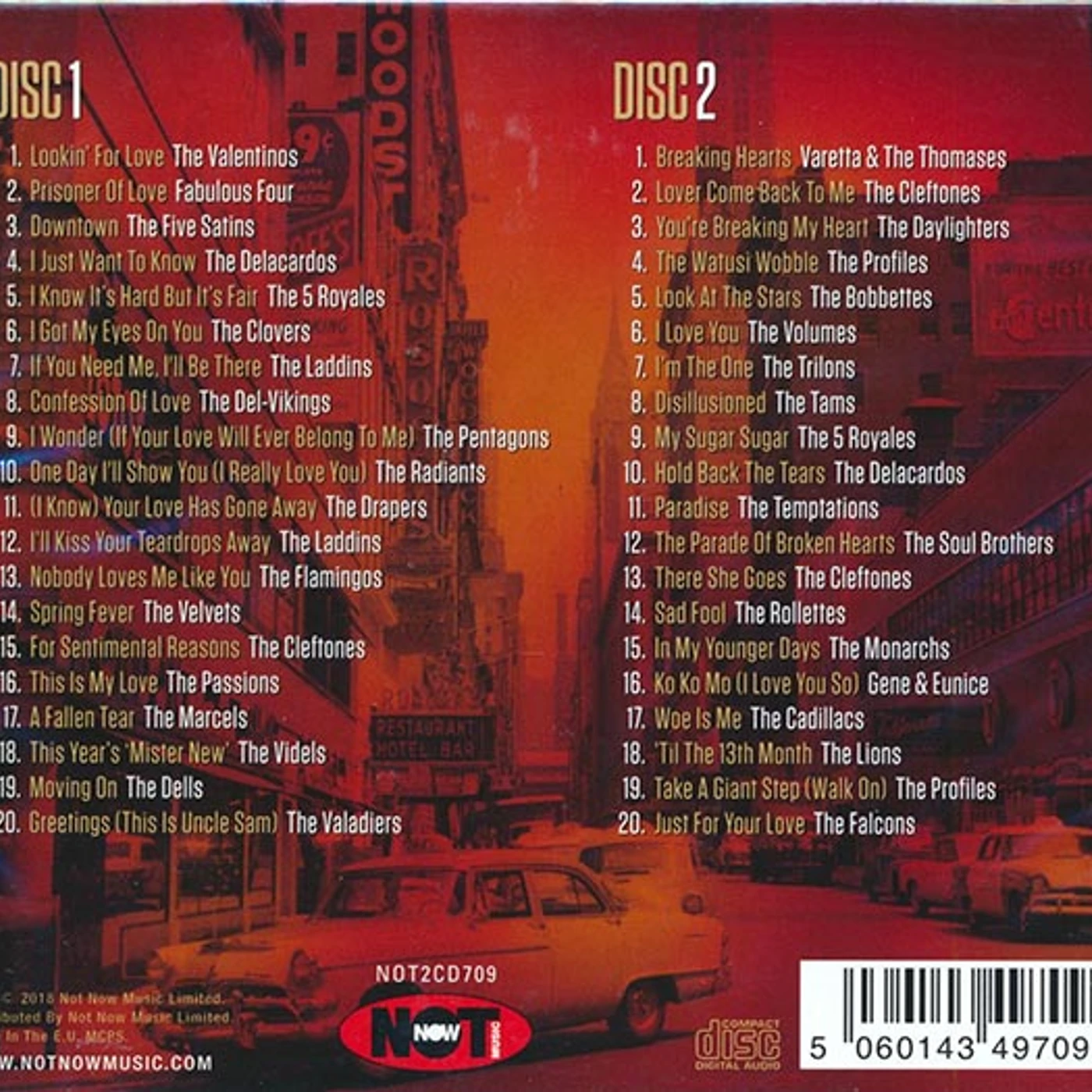 Fabulous Four, The Temptations, The 5 Royales, The Dells, Etc.  CD -  Essential Doo Wop Soul (40 tracks) (2xCD)