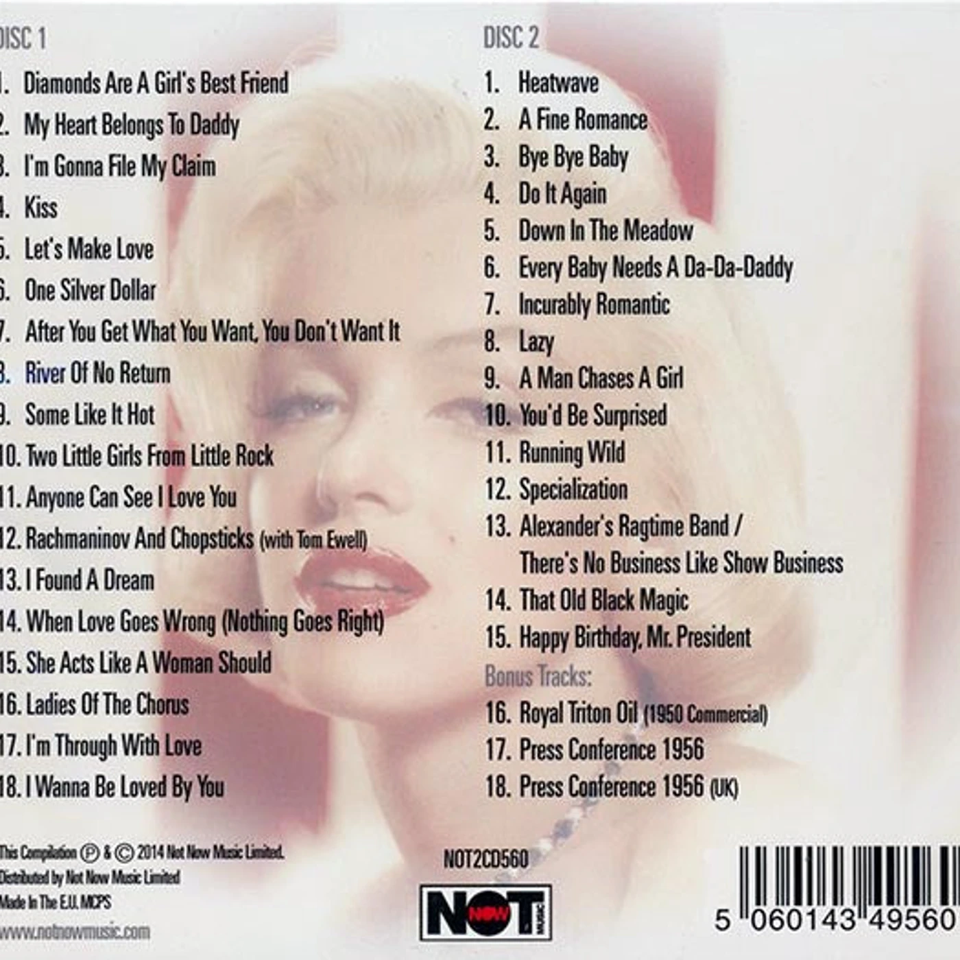 Marilyn Monroe  CD -  Diamonds (36 tracks) (2xCD)