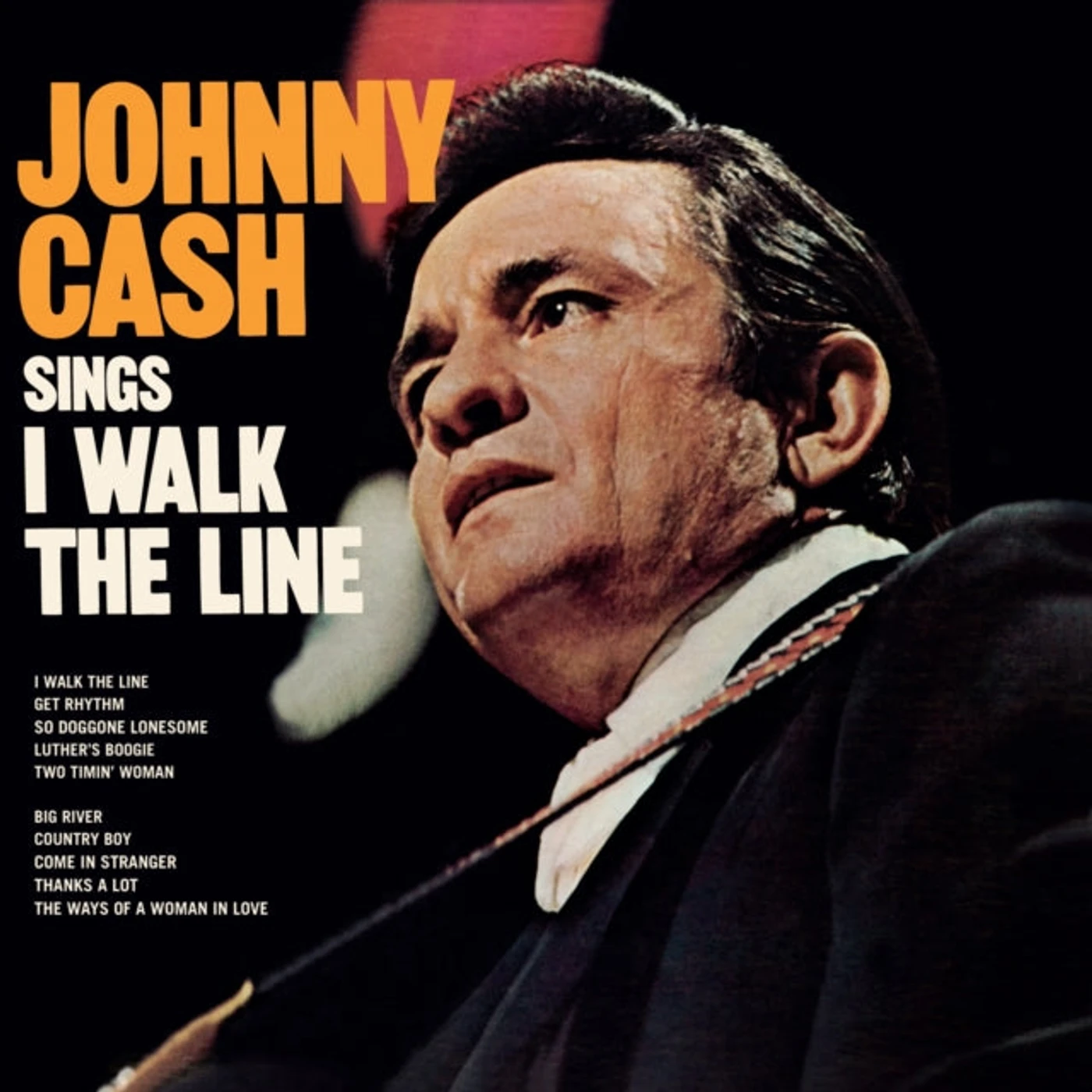 Johnny Cash LP Vinyl Record - Sings I Walk The Line (+4 Bonus Tracks) (Limited Orange Vinyl)