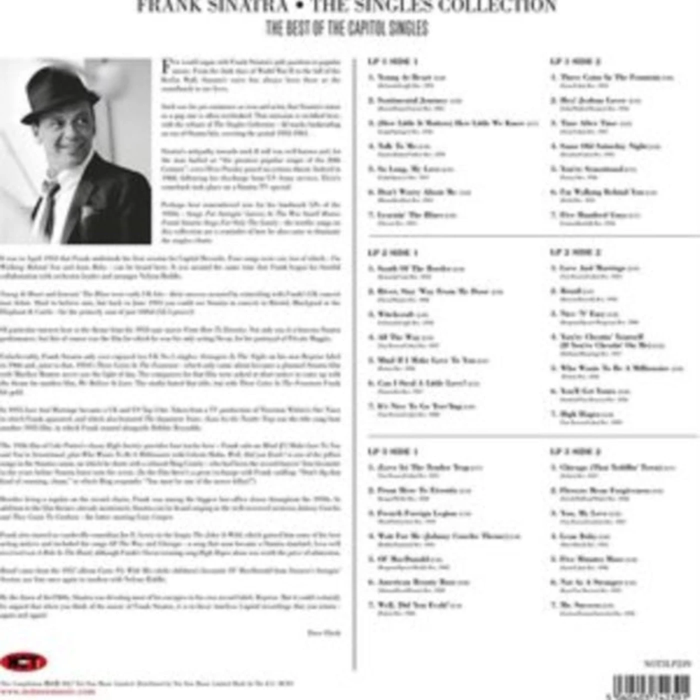 Frank Sinatra LP - Singles Collection (White Vinyl)