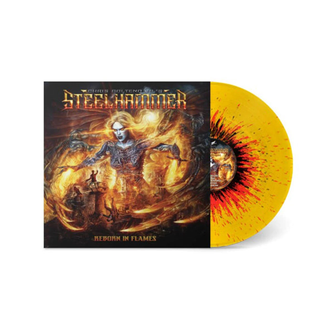 Chris Bohltendahl'S Steelhammer LP - Reborn In Flames (Yellow/Orange/Black Vinyl)