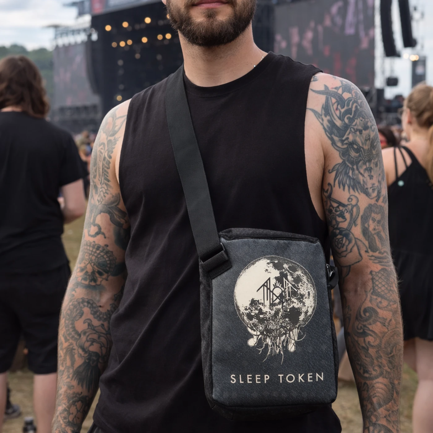 Rocksax Sleep Token Crossbody Bag - The Summoning Black