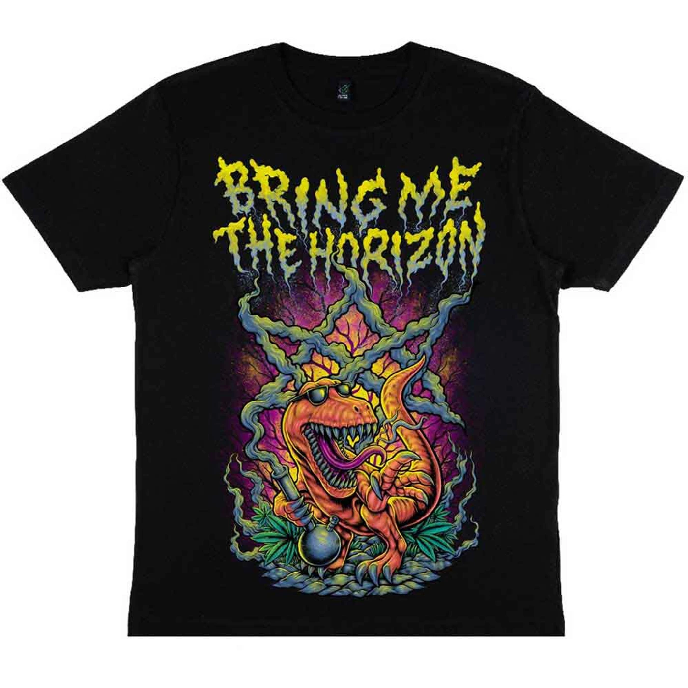 Bring Me The Horizon T Shirt - Smoking Dinosaur
