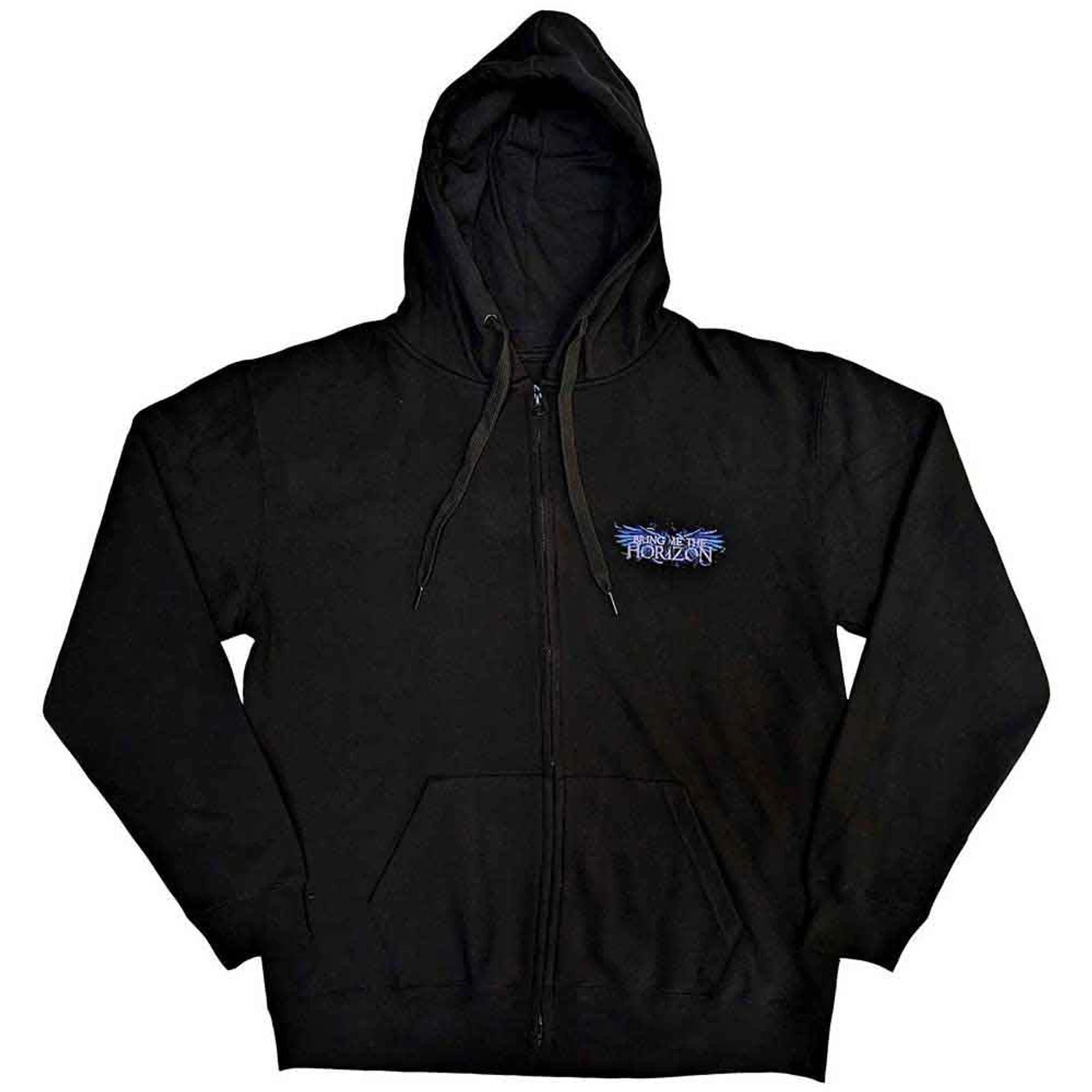 Bring Me The Horizon Zip Hoodie - Blue Crow Wings