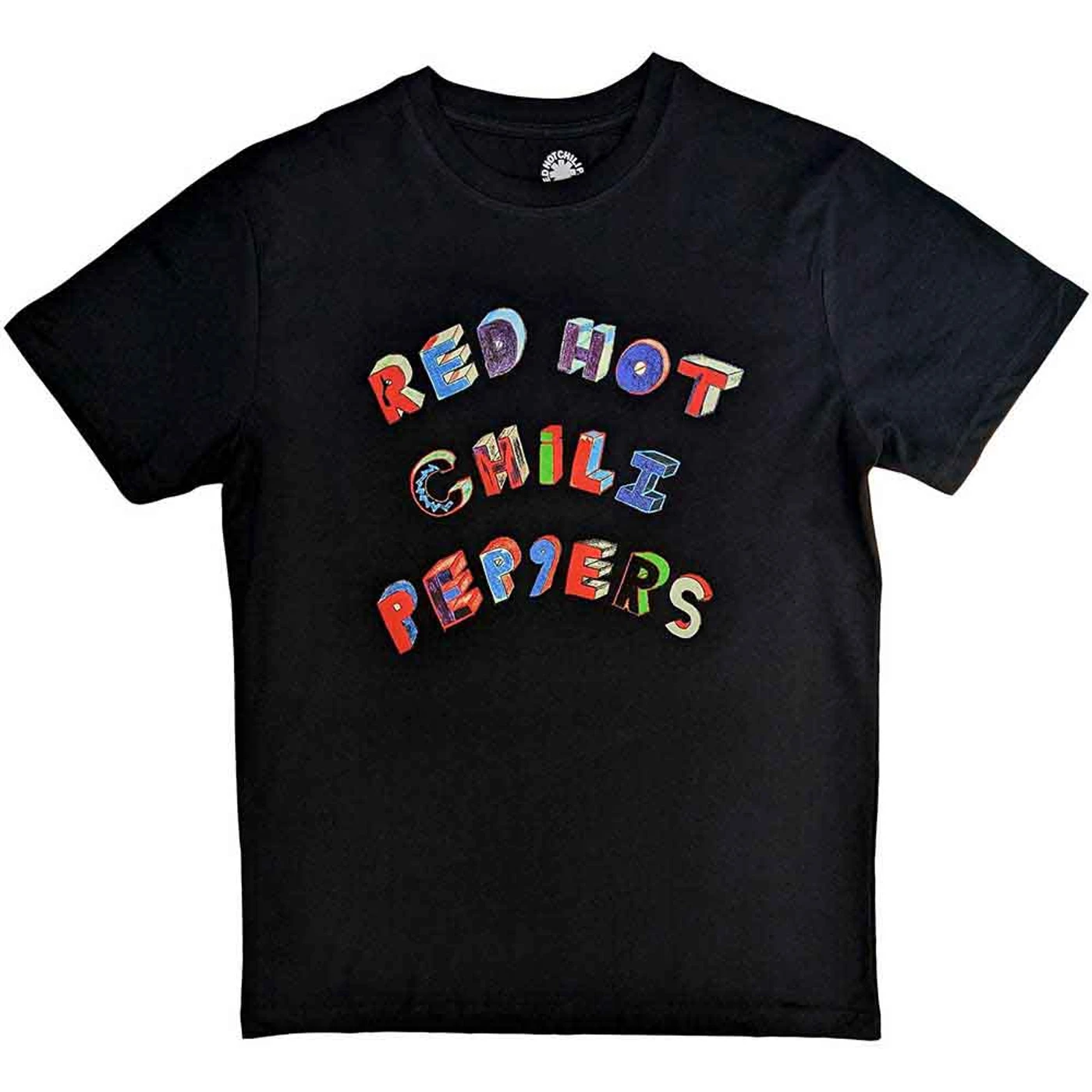 Red Hot Chili Peppers T Shirt - Colourful Letters