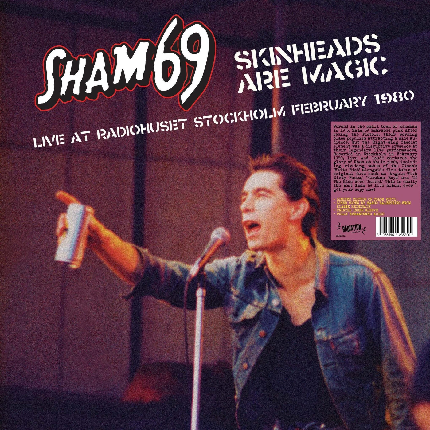 Sham 69 LP - Skinheads Are Magic - Live In Stockholm 02/02/1980 (Red Marbled Vinyl)