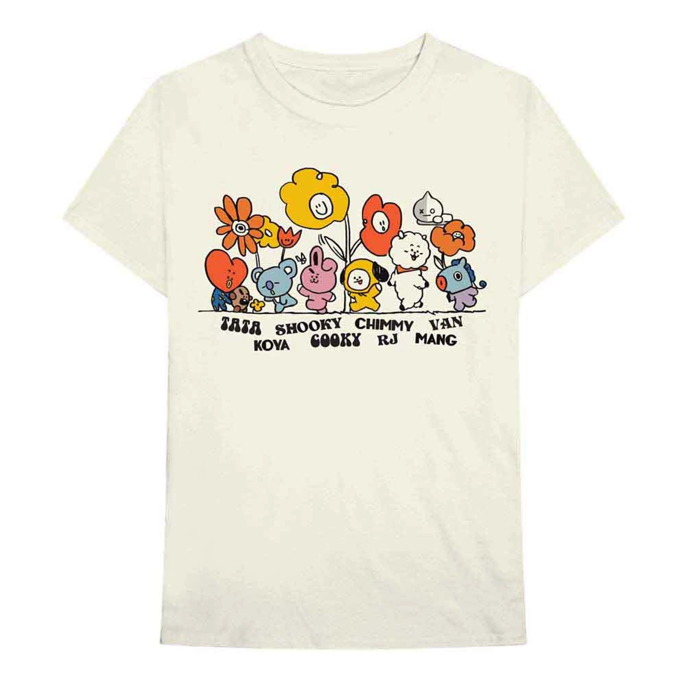 BT21 T Shirt - Hippie Flowers