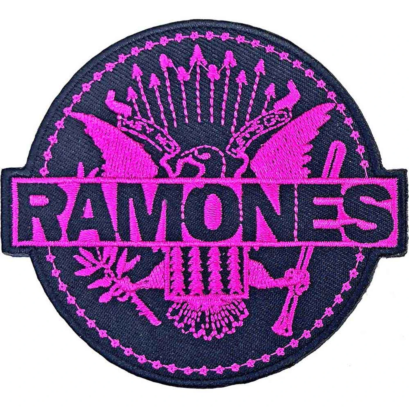 Ramones Patches - Iron On - Pink Seal