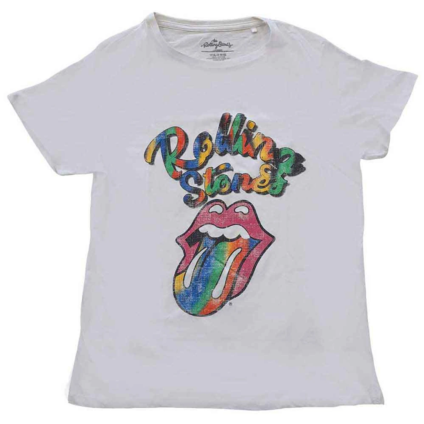 The Rolling Stones Woman's T Shirt - Multicolour Tongue