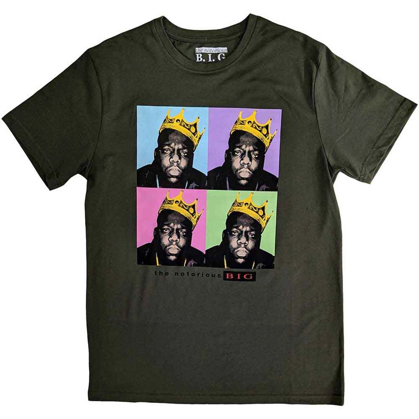 Biggie Smalls T Shirt - Crown Pop Art