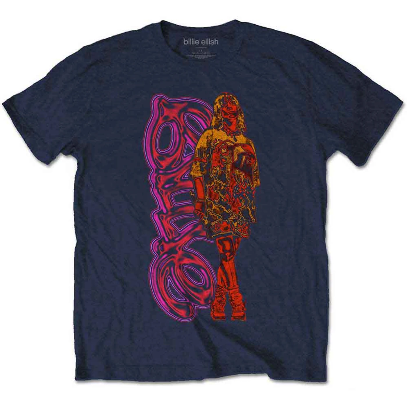 Billie Eilish T Shirt - Neon Logo & Billie