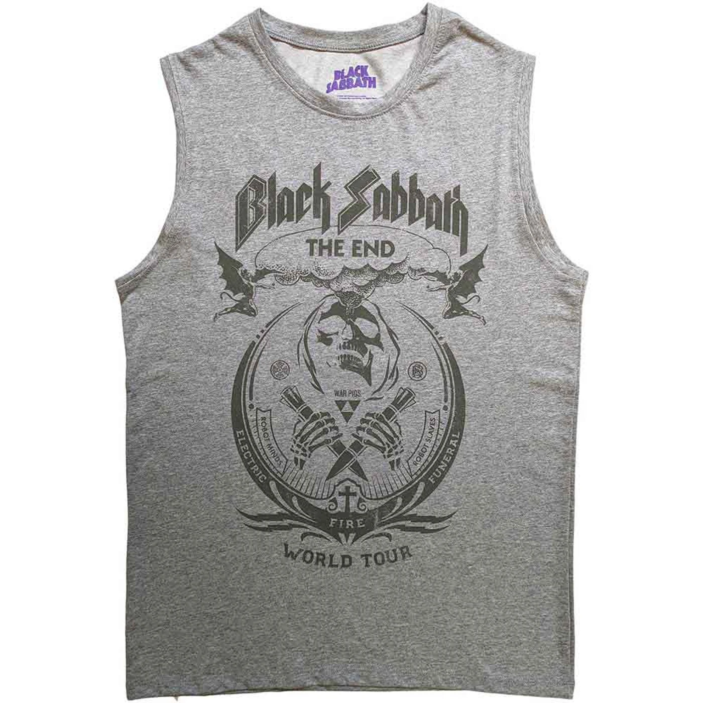 Black Sabbath Vest Top - The End Mushroom Cloud