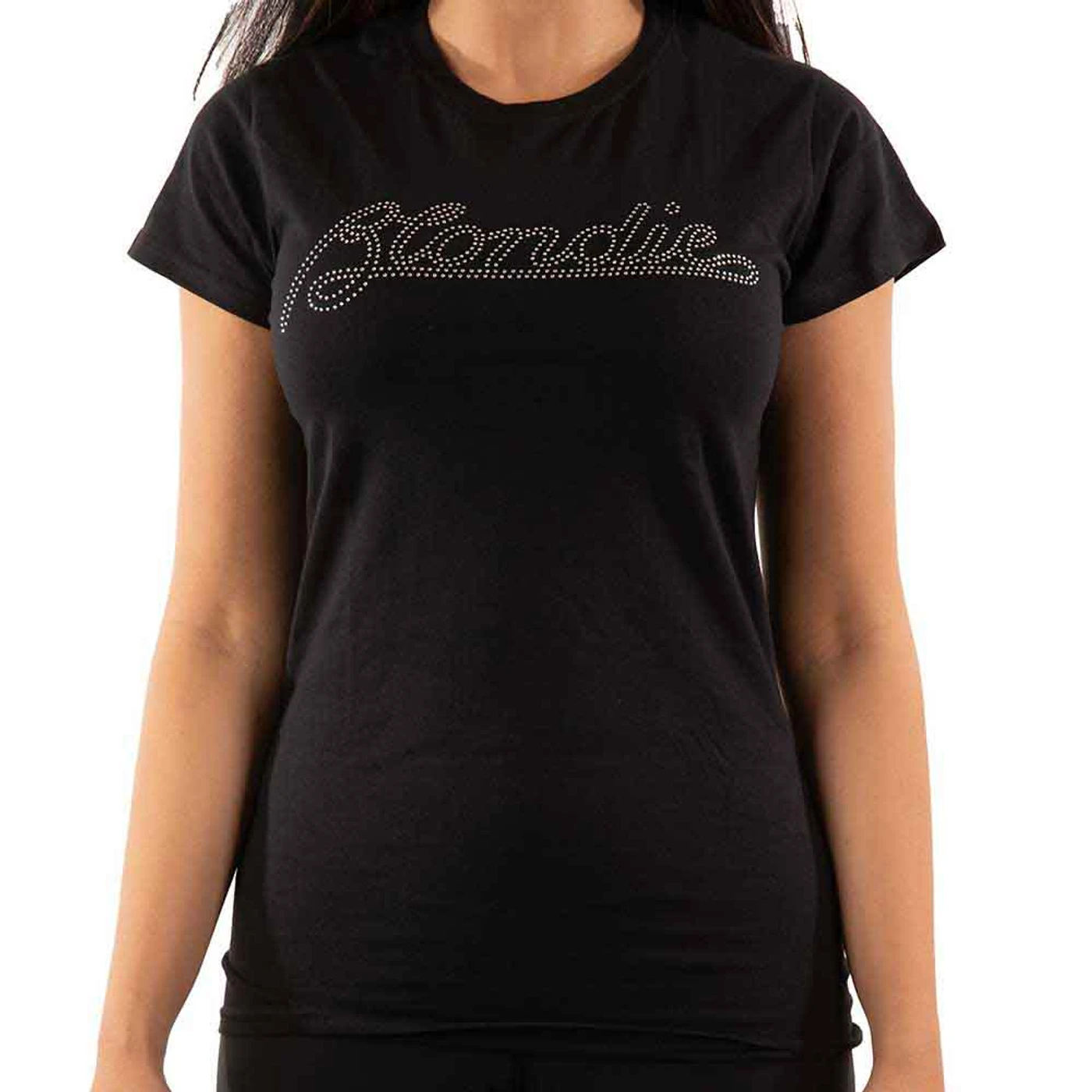 Blondie Woman's T Shirt - Logo Diamante