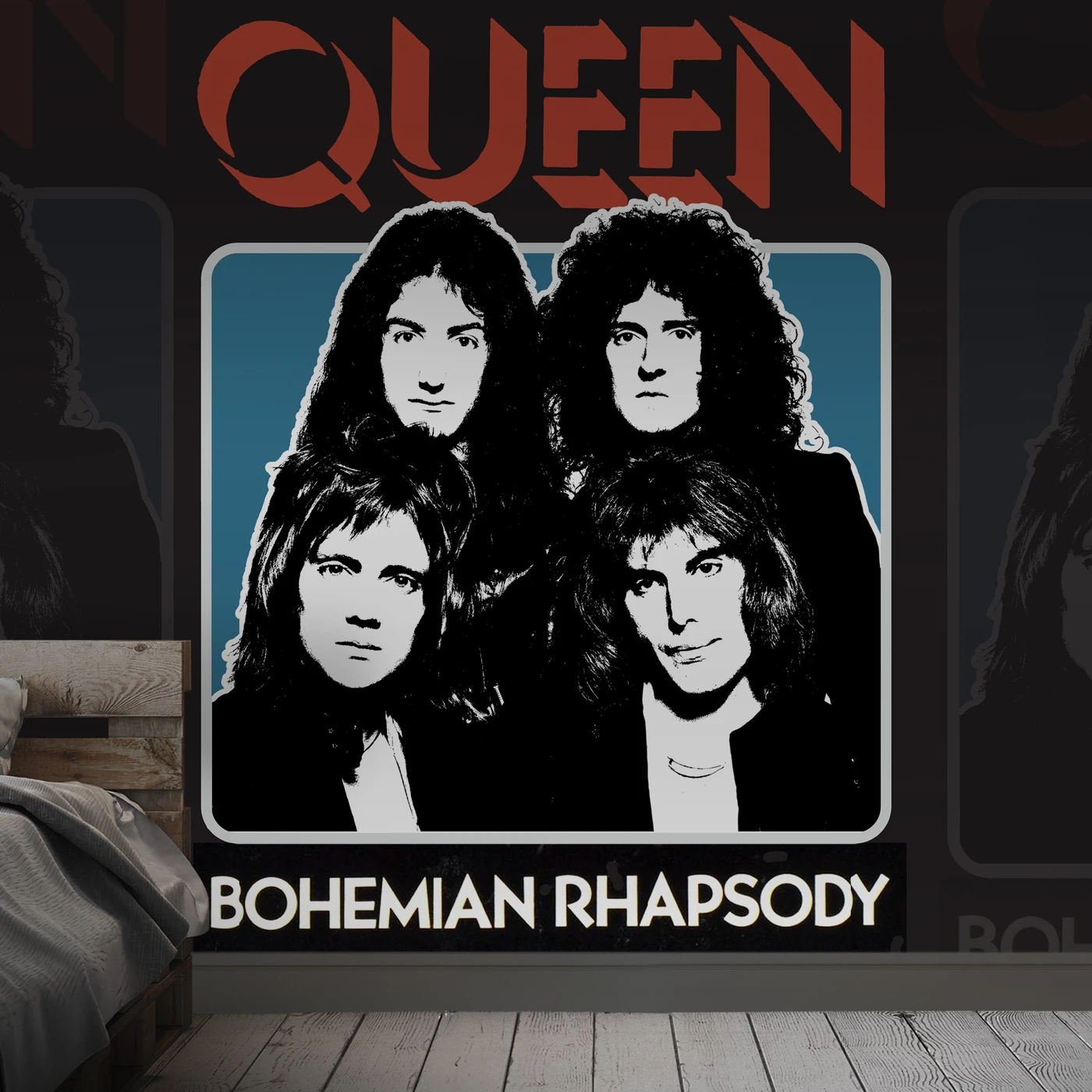 Rock Roll Queen Mural - Bohemian