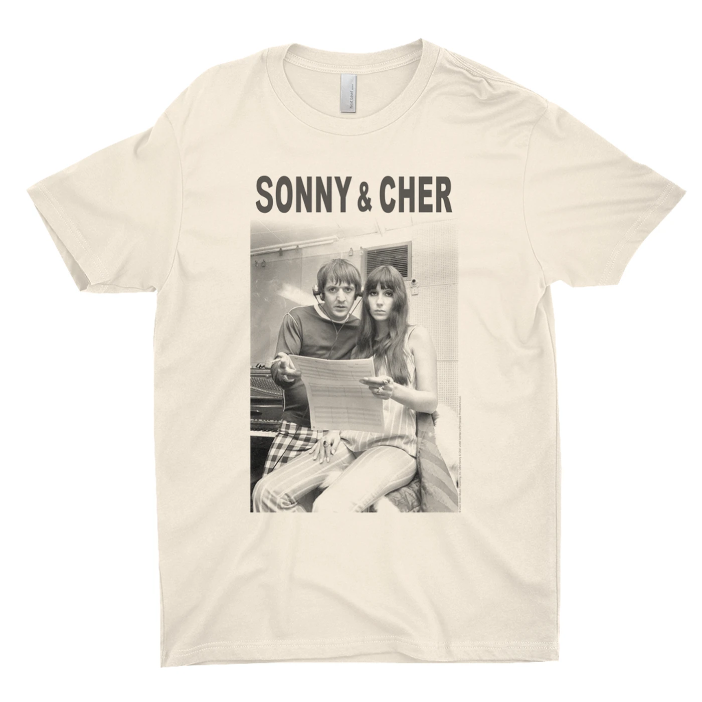 Sonny & Cher T-Shirt | 1966 Recording Studio Photo And Logo Sonny And Cher Shirt