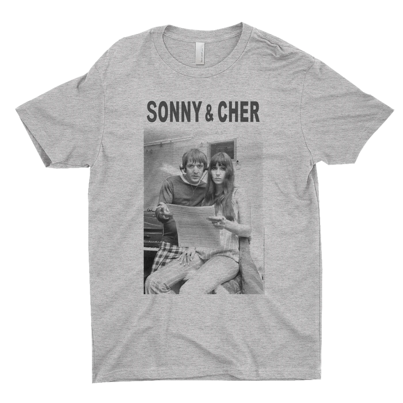 Sonny & Cher T-Shirt | 1966 Recording Studio Photo And Logo Sonny And Cher Shirt