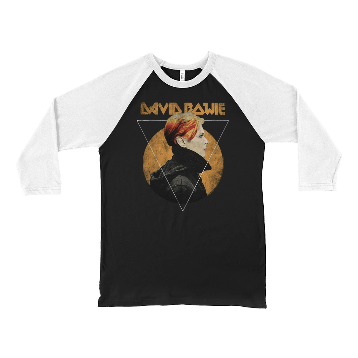 David Bowie 3/4 Sleeve Baseball Tee | Low Album Art Design Distressed David Bowie Shirt