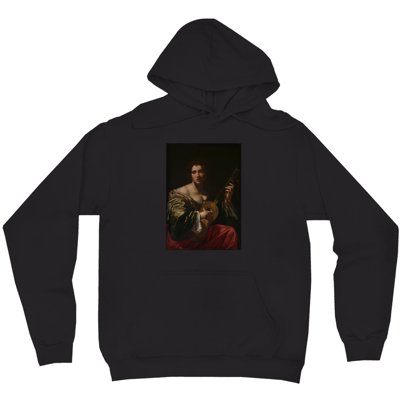 Merchbar Museum Series Hoodie | Woman Playing a Guitar Merchbar Museum Series Hoodie