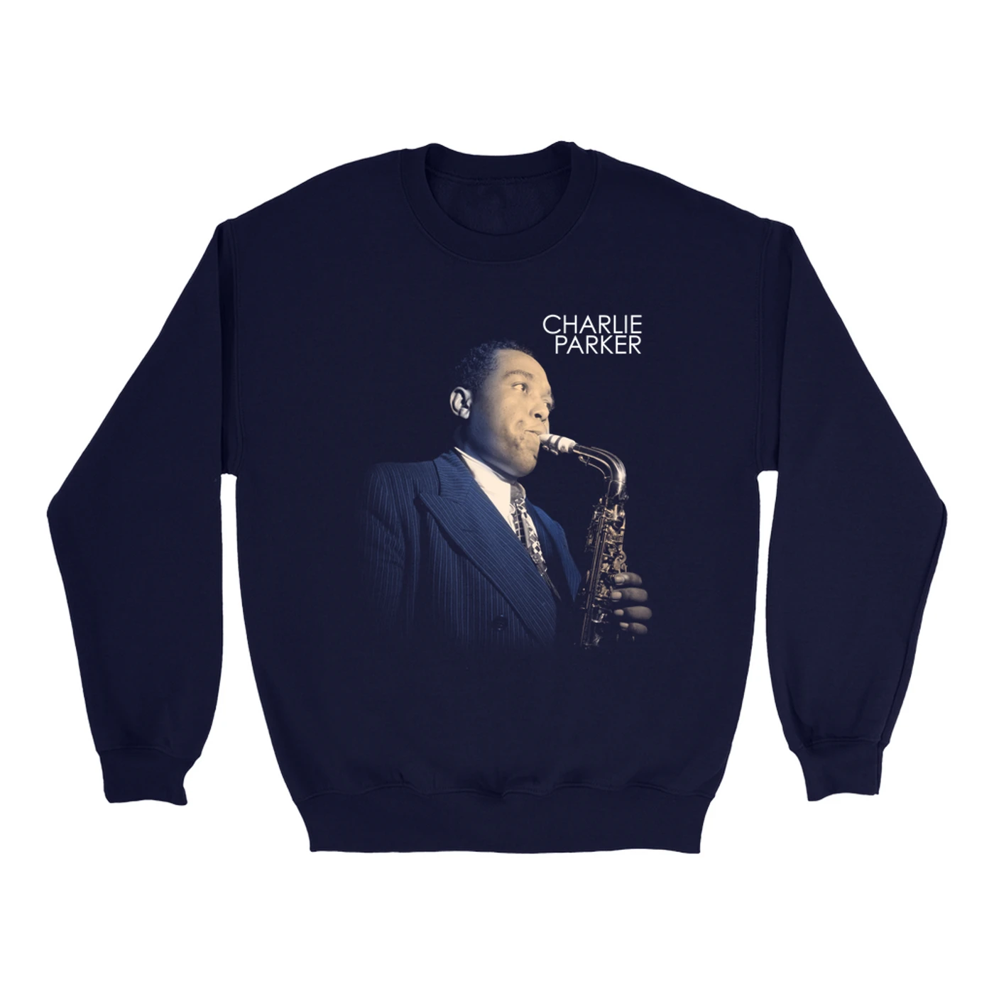 Charlie Parker Sweatshirt | Charlie Parker Trumpet Glow Design Charlie Parker Sweatshirt