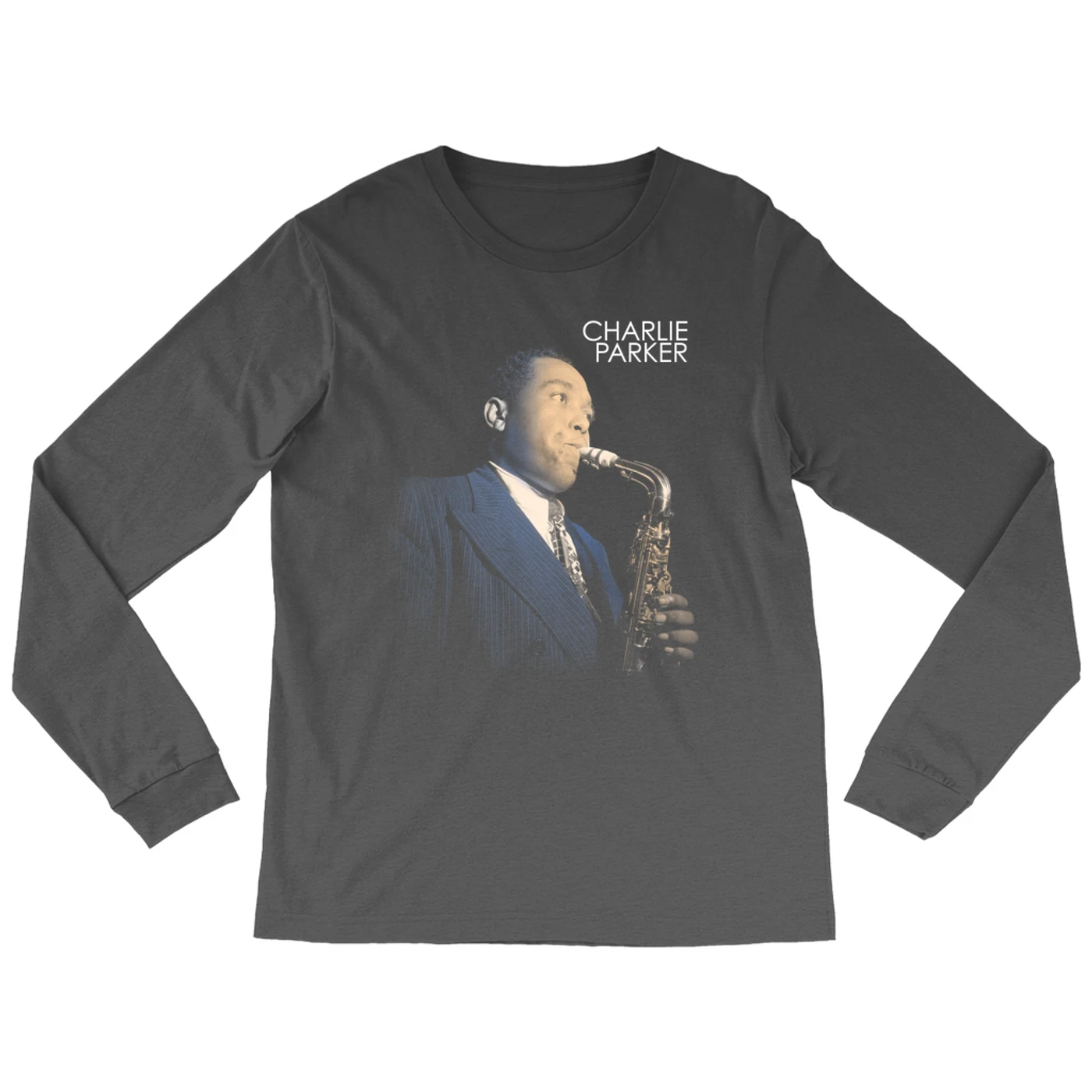 Charlie Parker Long Sleeve Shirt | Charlie Parker Trumpet Glow Design Charlie Parker Shirt