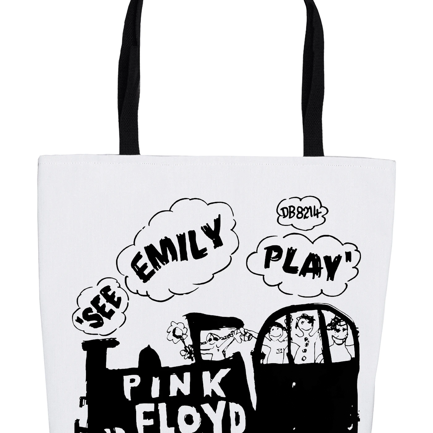 Pink Floyd Tote Bag | See Emily Play Train Sketch Pink Floyd Bag (Merchbar Exclusive)