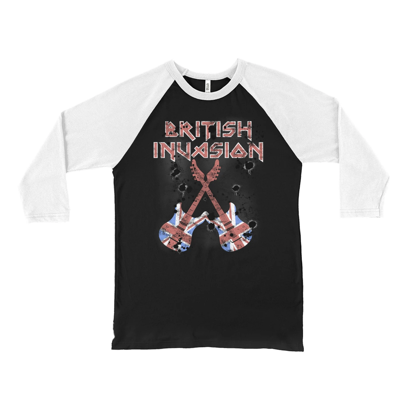 Merchbar Music Life 3/4 Sleeve Baseball Tee | British Invasion Merchbar Music Life Shirt