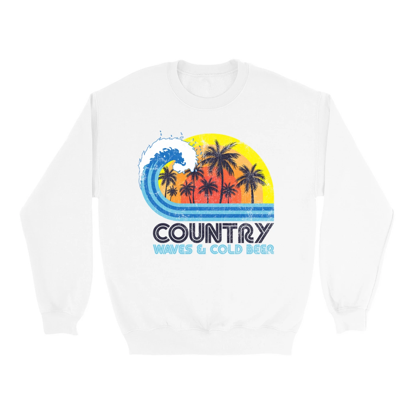 Merchbar Music Life Sweatshirt | Music Life - Country, Waves & Beer Merchbar Music Life Sweatshirt