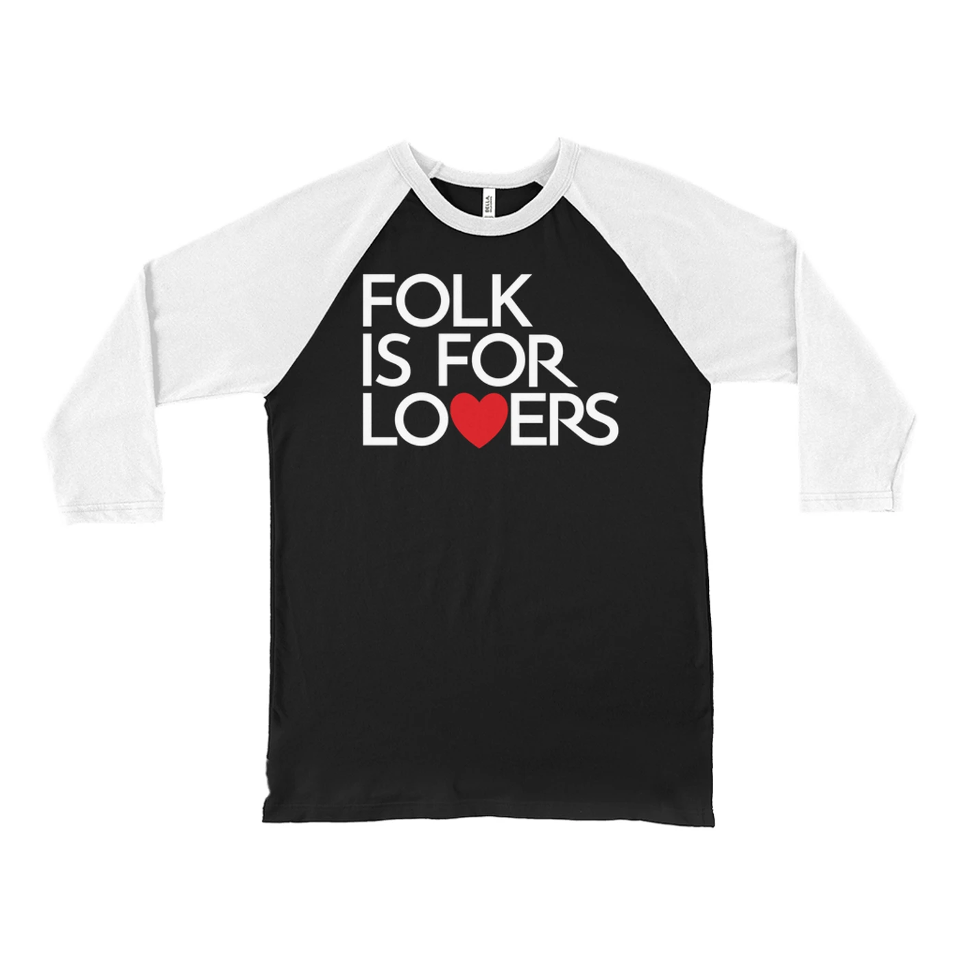 Music Life - Folk Merchbar Music Life 3/4 Sleeve Baseball Tee | Folk Is For Lovers Merchbar Music Life Shirt