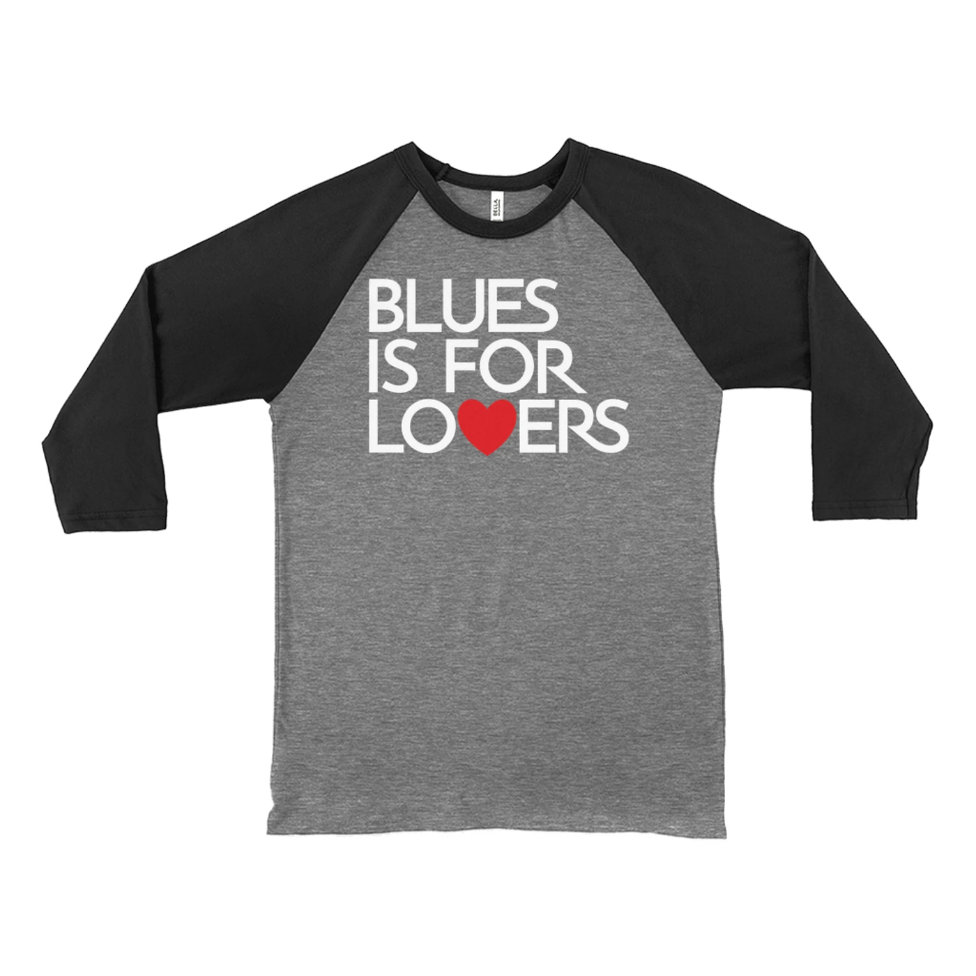 Music Life - Blues Merchbar Music Life 3/4 Sleeve Baseball Tee | Blues Is For Lovers Merchbar Music Life Shirt