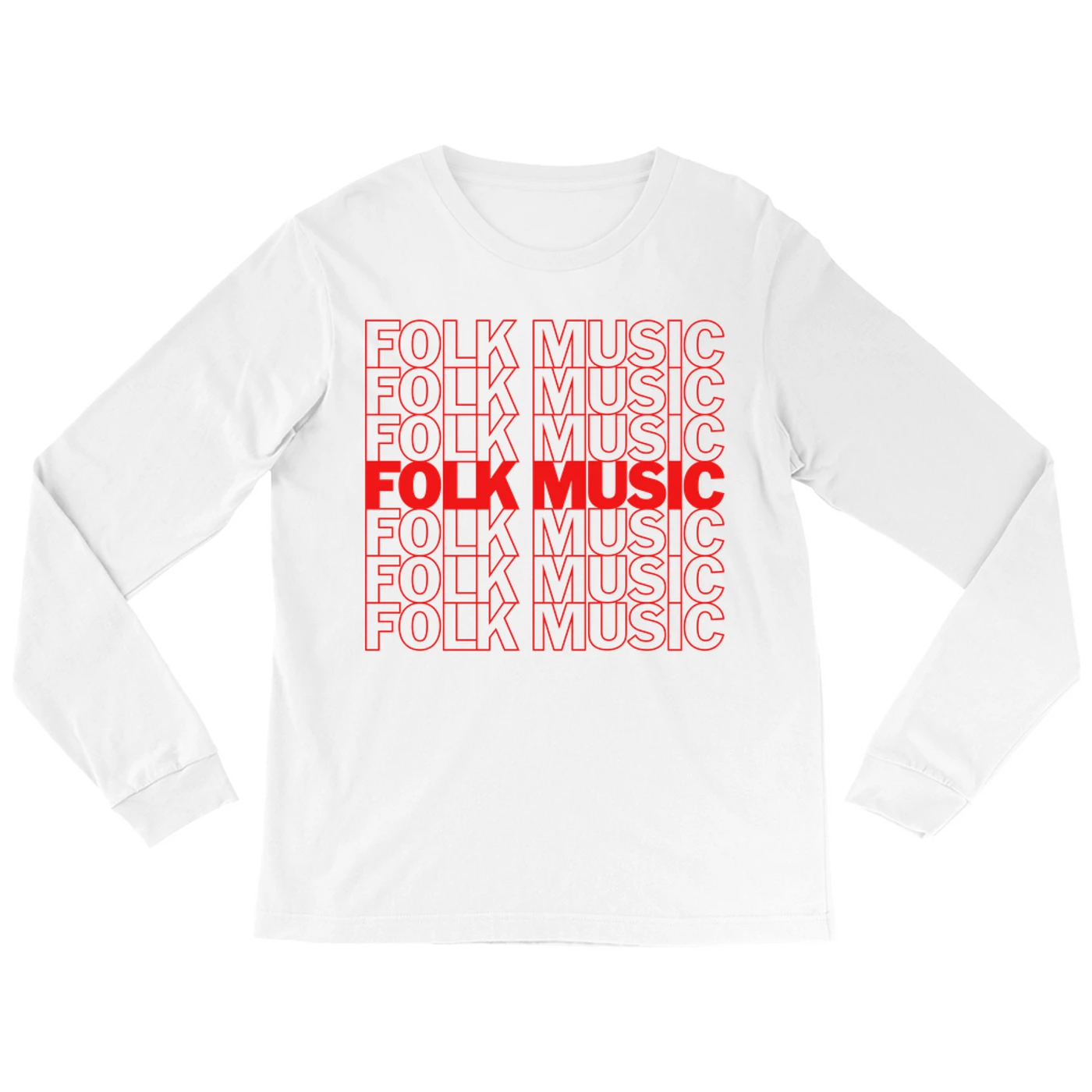 Music Life - Folk Merchbar Music Life Long Sleeve Shirt | Folk Music On Repeat Merchbar Music Life Shirt