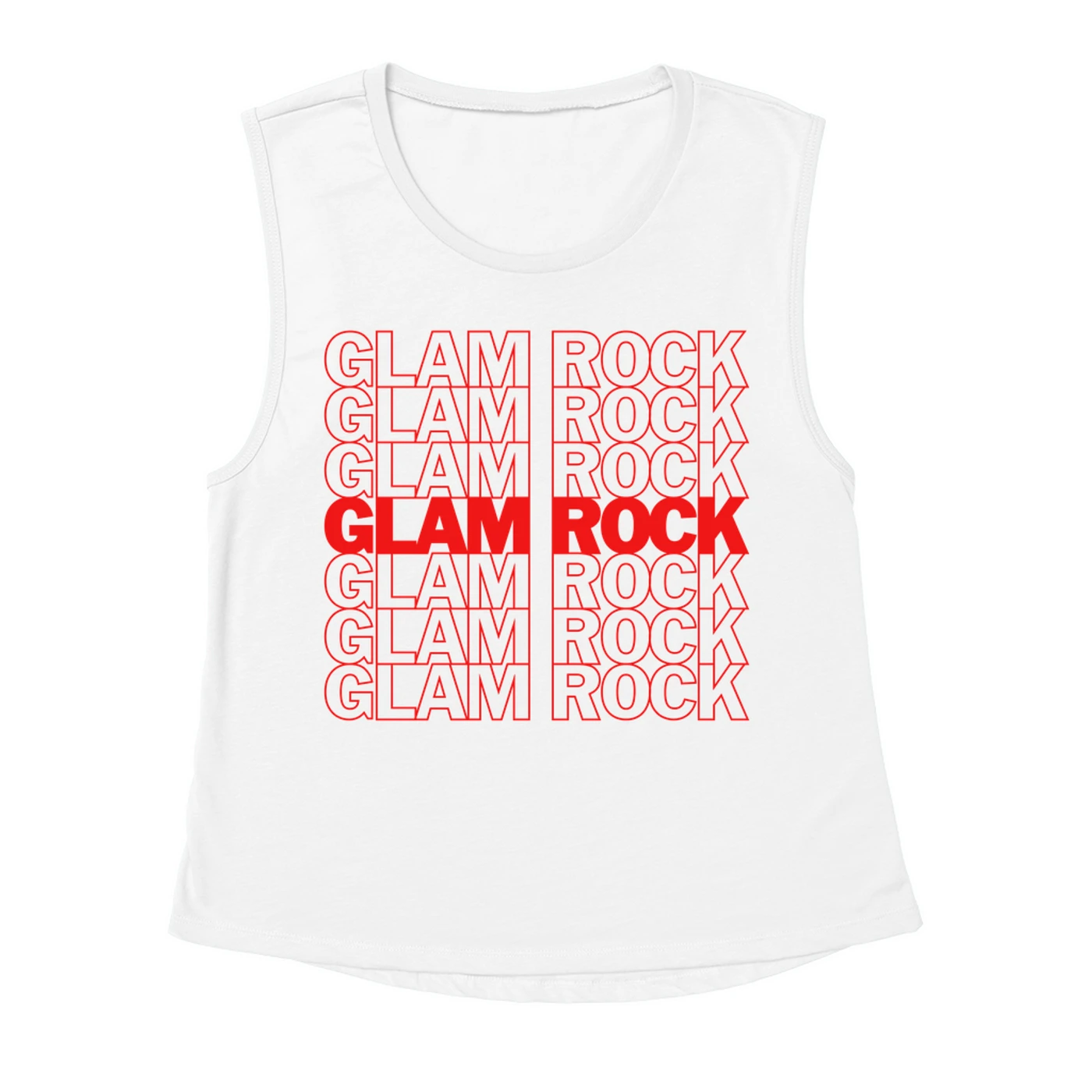 Music Life - Glam Rock Merchbar Music Life Muscle Tank | Glam Rock On Repeat Merchbar Music Life Shirt