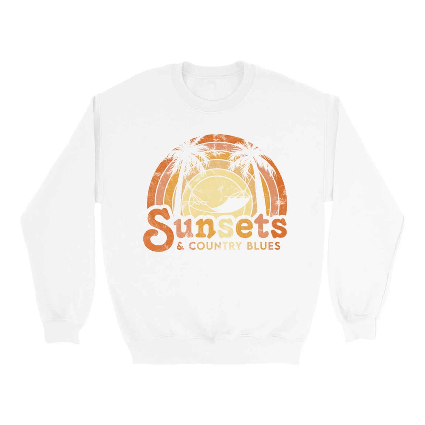 Music Life - Blues Merchbar Music Life Sweatshirt | Sunsets & Country Blues Distressed Merchbar Music Life Sweatshirt
