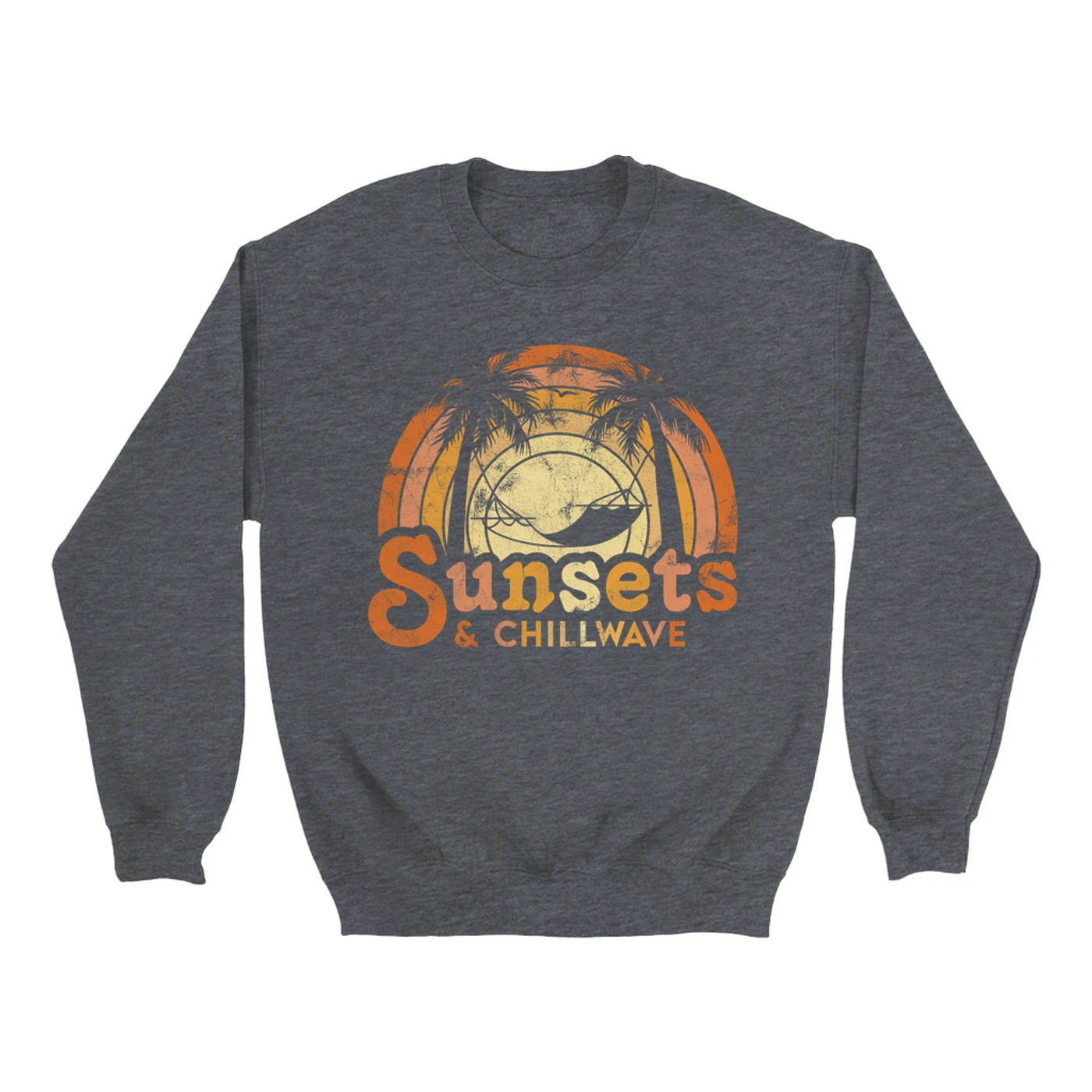 Music Life - Chillwave Merchbar Music Life Sweatshirt | Sunsets & Chillwave Distressed Merchbar Music Life Sweatshirt