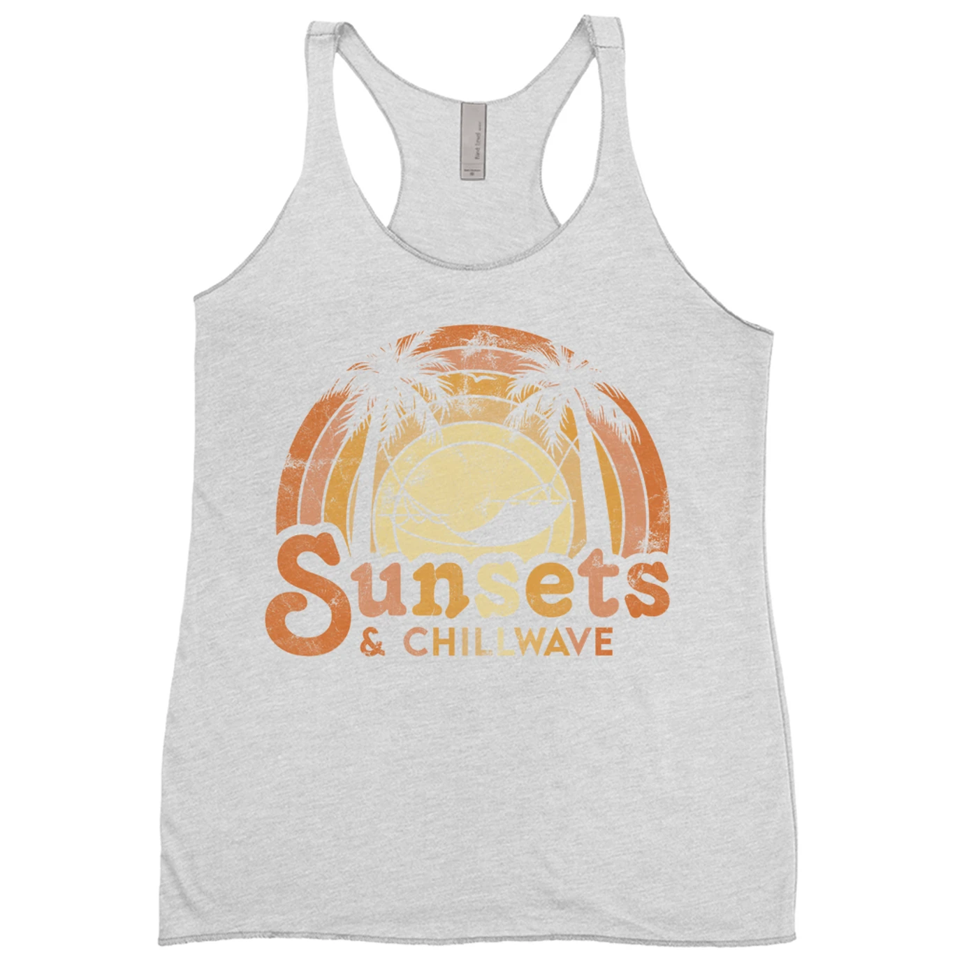 Music Life - Chillwave Merchbar Music Life Ladies' Tank Top | Sunsets & Chillwave Distressed Merchbar Music Life Shirt