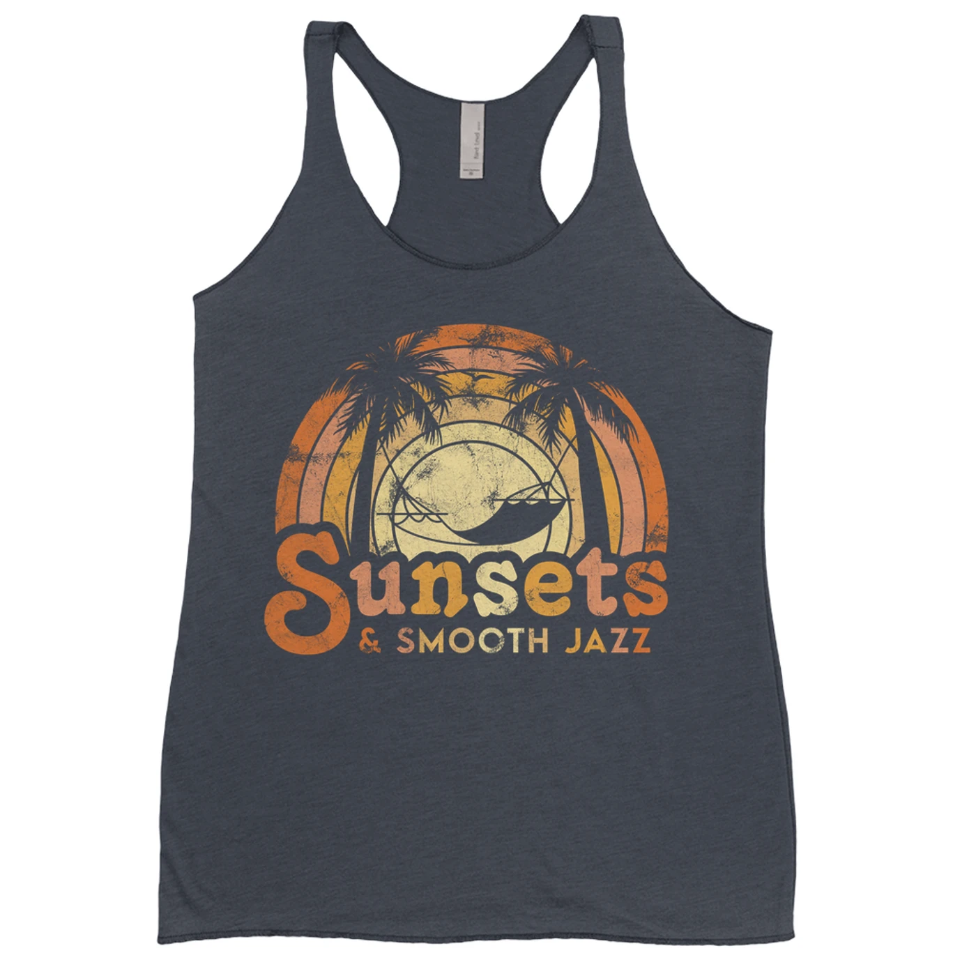 Music Life - Jazz Merchbar Music Life Ladies' Tank Top | Sunsets & Smooth Jazz Distressed Merchbar Music Life Shirt