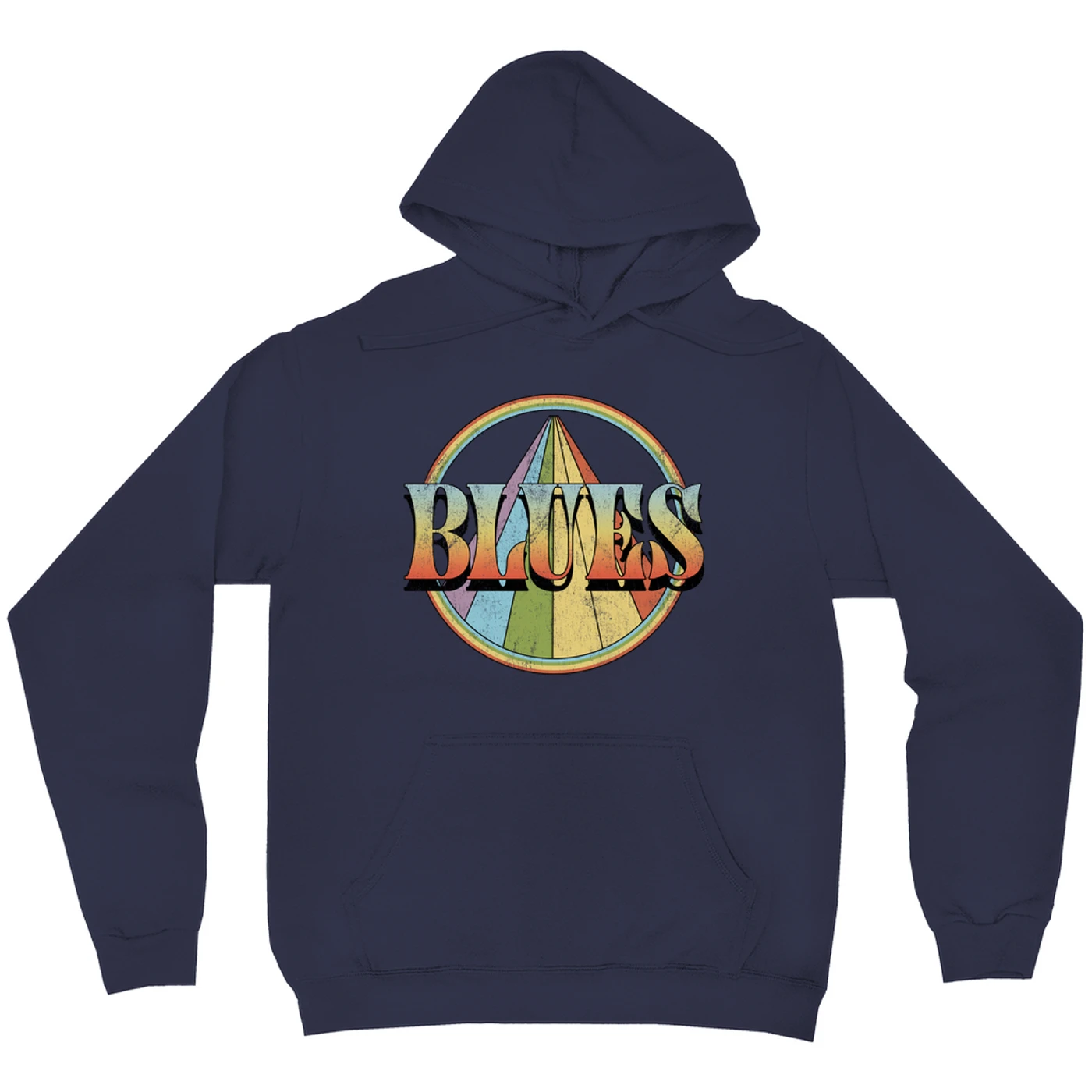 Music Life - Blues Merchbar Music Life Hoodie | Retro Blues Distressed Merchbar Music Life Hoodie