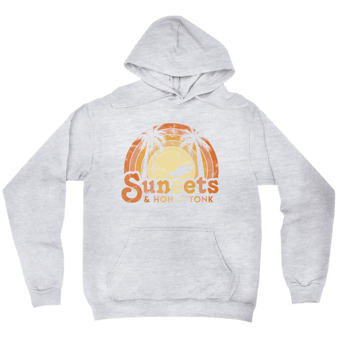 Music Life - Honky Tonk Merchbar Music Life Hoodie | Sunsets & Honky Tonk Distressed Merchbar Music Life Hoodie
