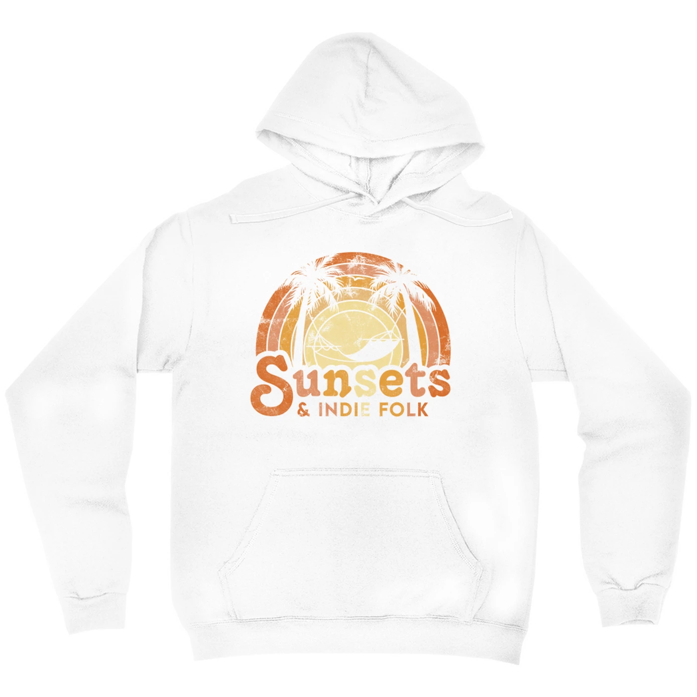 Music Life - Folk Merchbar Music Life Hoodie | Sunsets & Indie Folk Distressed Merchbar Music Life Hoodie