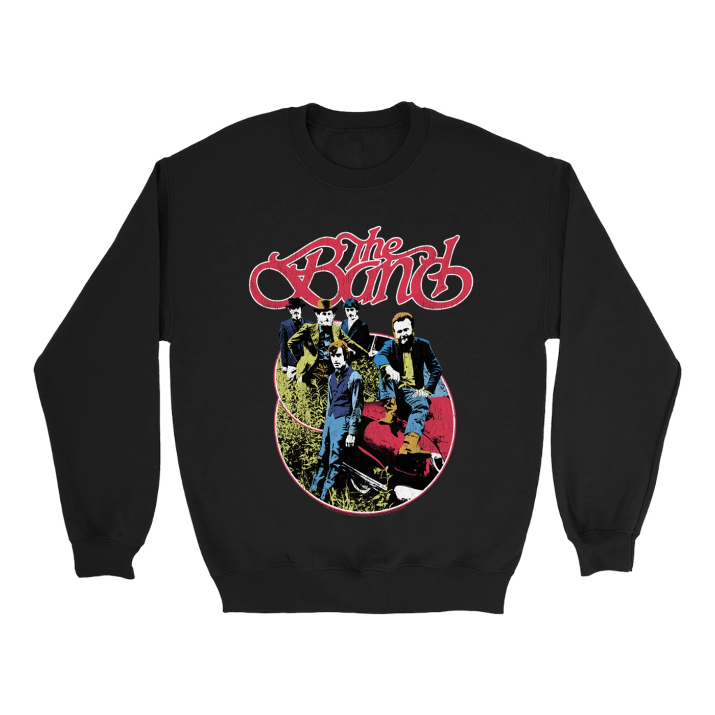 The Band Sweatshirt | Group Photo Car Design Distressed The Band Sweatshirt