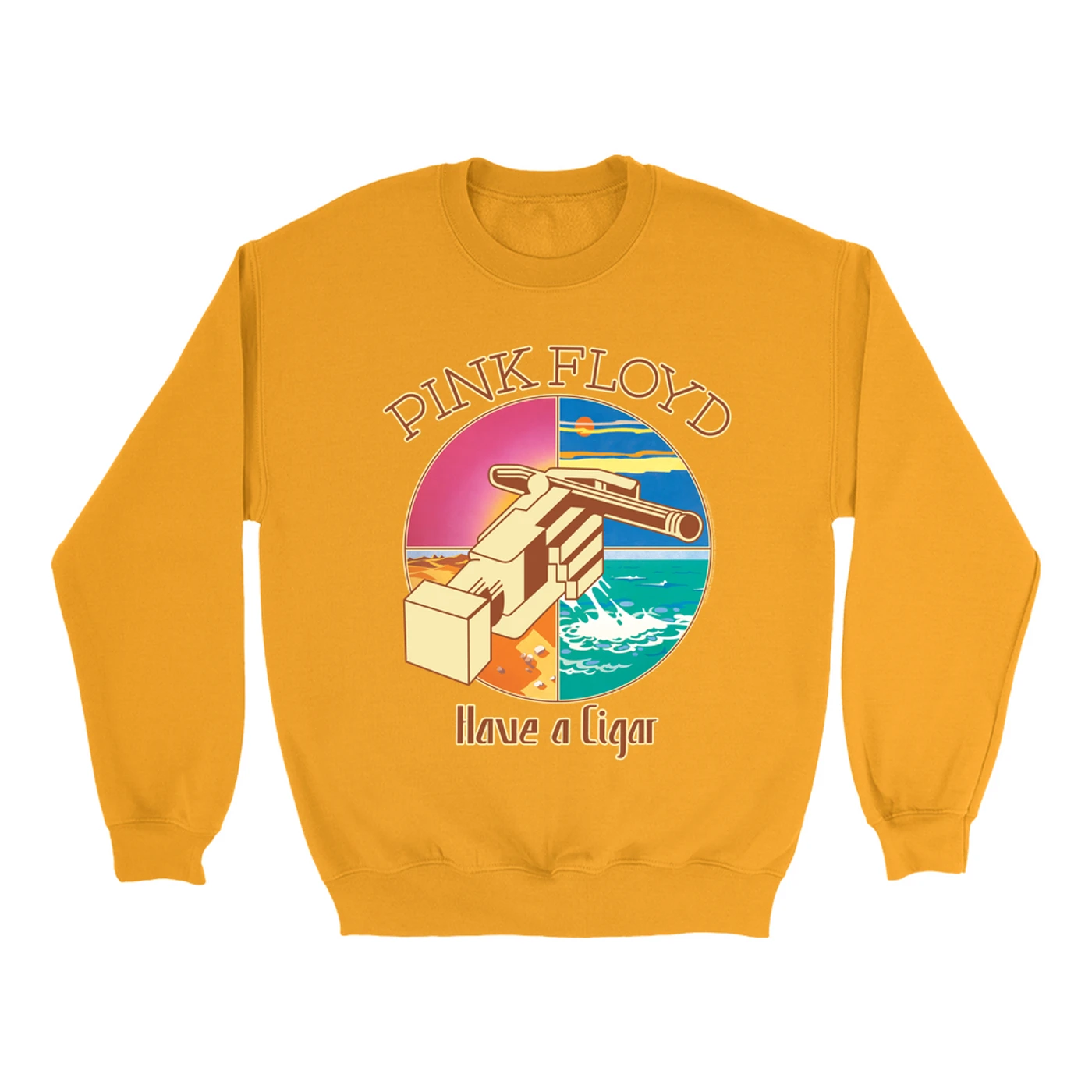 Pink Floyd Bright Colored Sweatshirt | Have A Cigar Singles Album Design Pink Floyd Sweatshirt