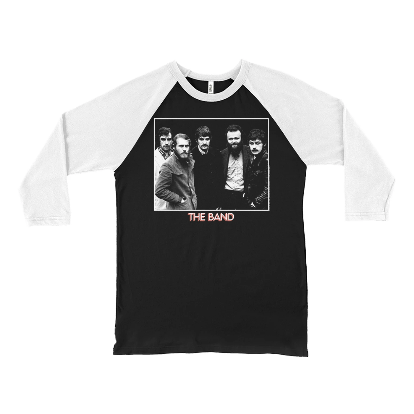 The Band 3/4 Sleeve Baseball Tee | Framed Group Photo And Logo The Band Shirt