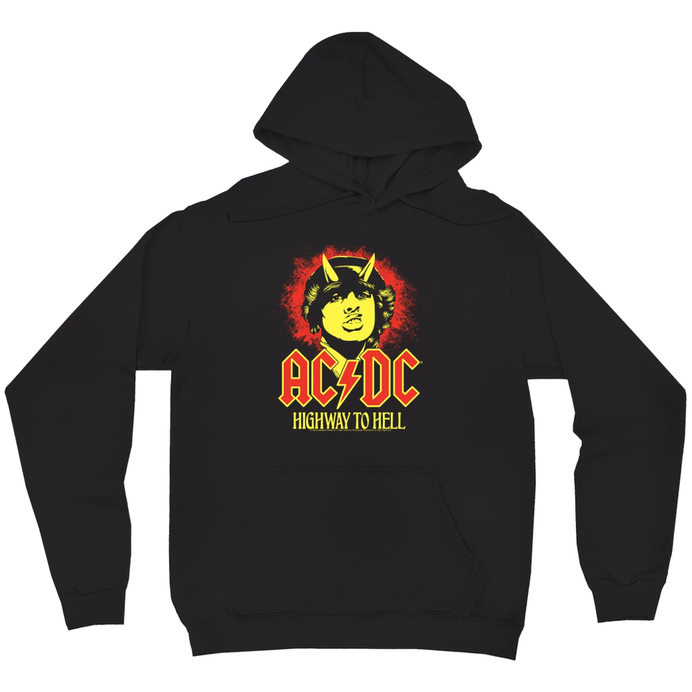 AC/DC Hoodie | Red Yellow Angus Highway To Hell Design ACDC Hoodie