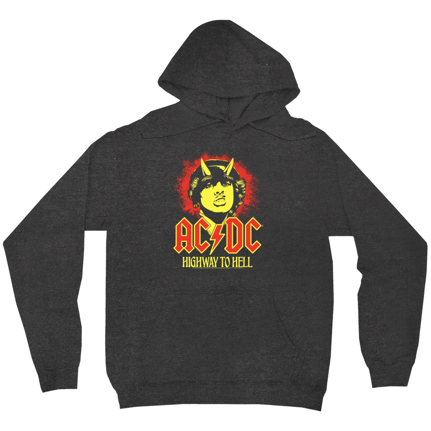 AC/DC Hoodie | Red Yellow Angus Highway To Hell Design ACDC Hoodie