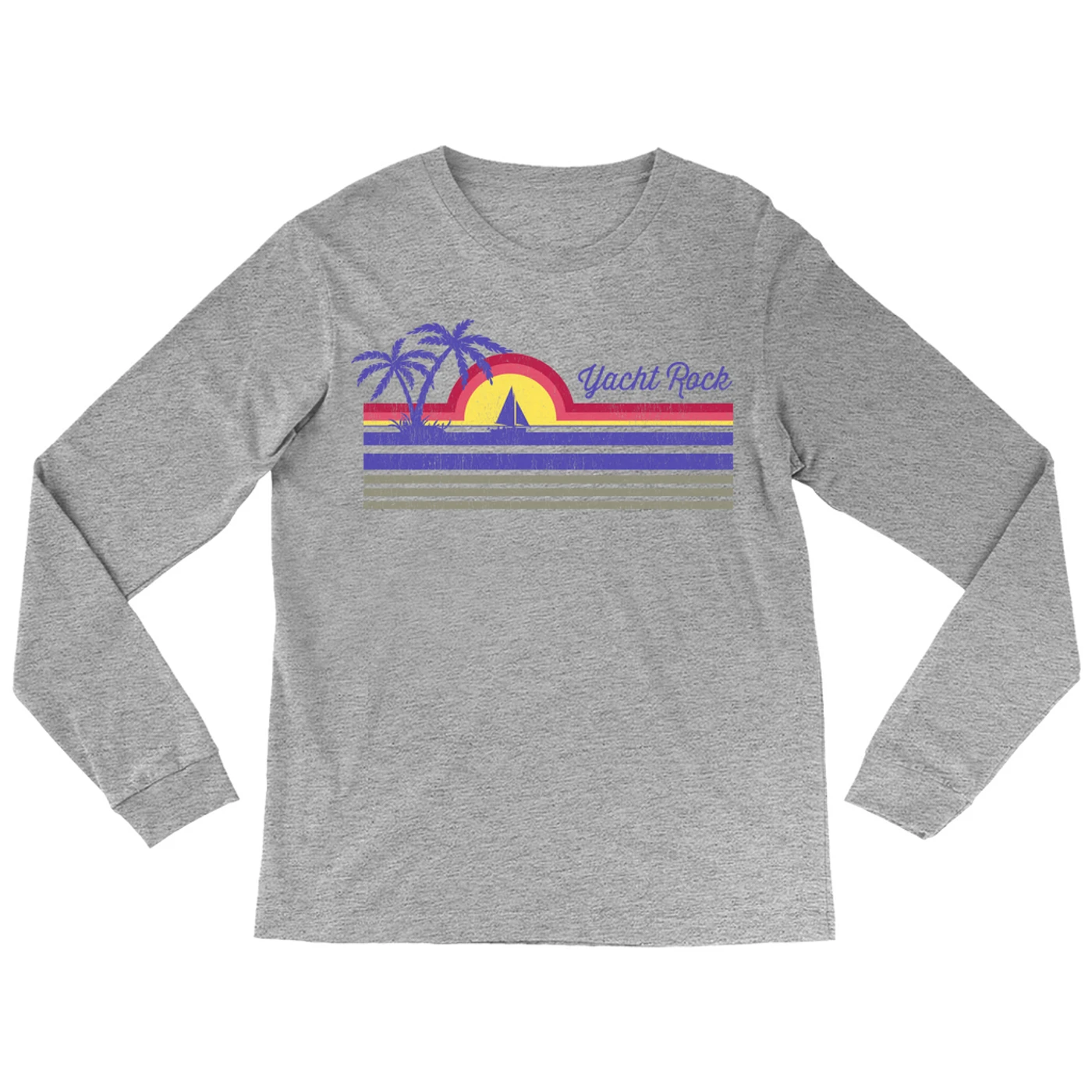 Merchbar Music Life Long Sleeve Shirt | Yacht Rock Sunset Merchbar Music Life Shirt