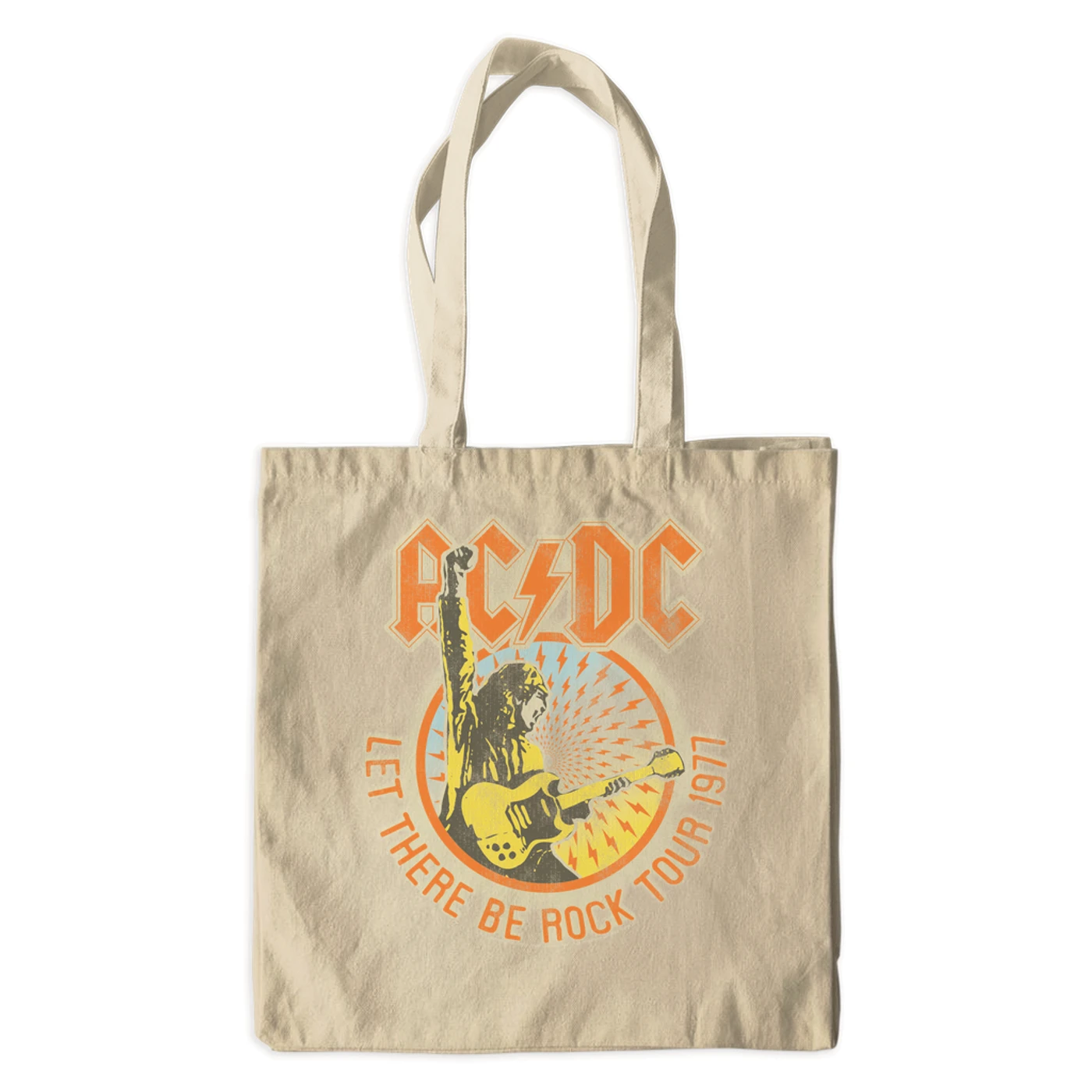 AC/DC Canvas Tote Bag | Let There Be Rock Tour 1977 ACDC Bag