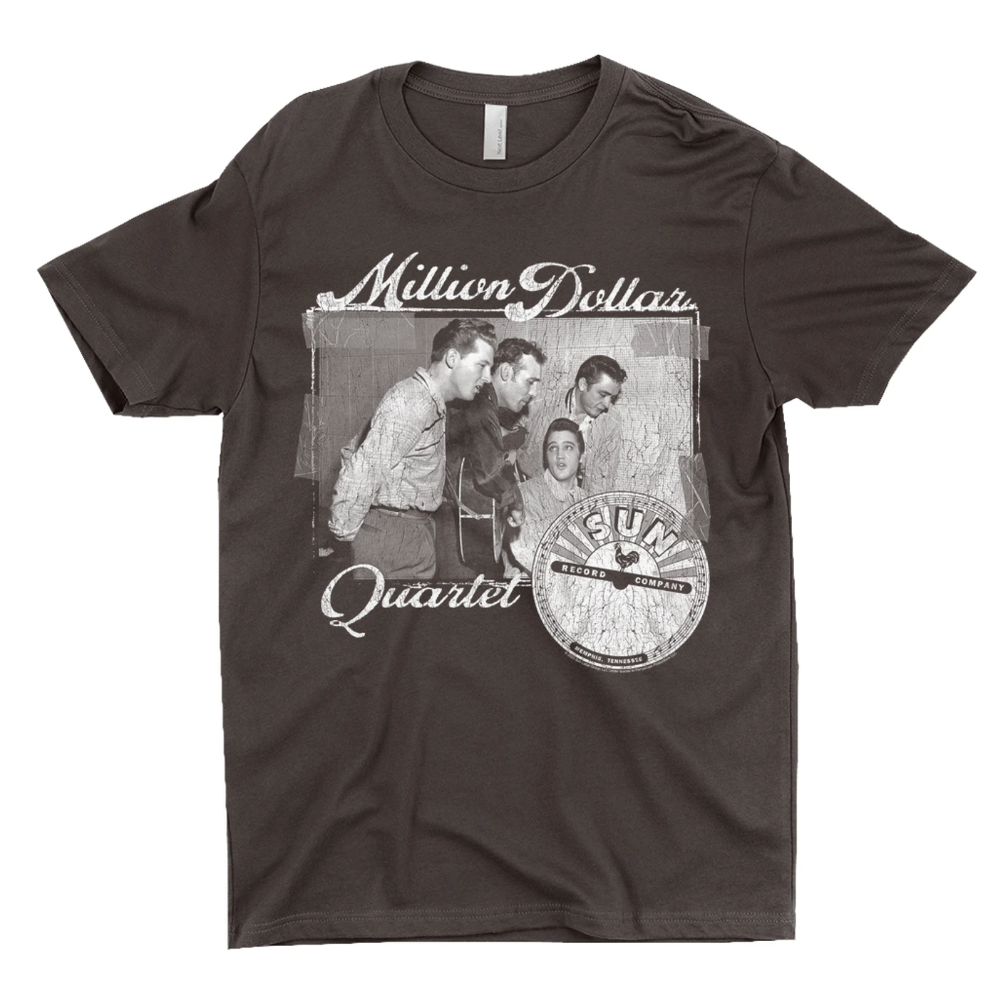 Sun Records T-Shirt | White Million Dollar Quartet Image Sun Records Shirt