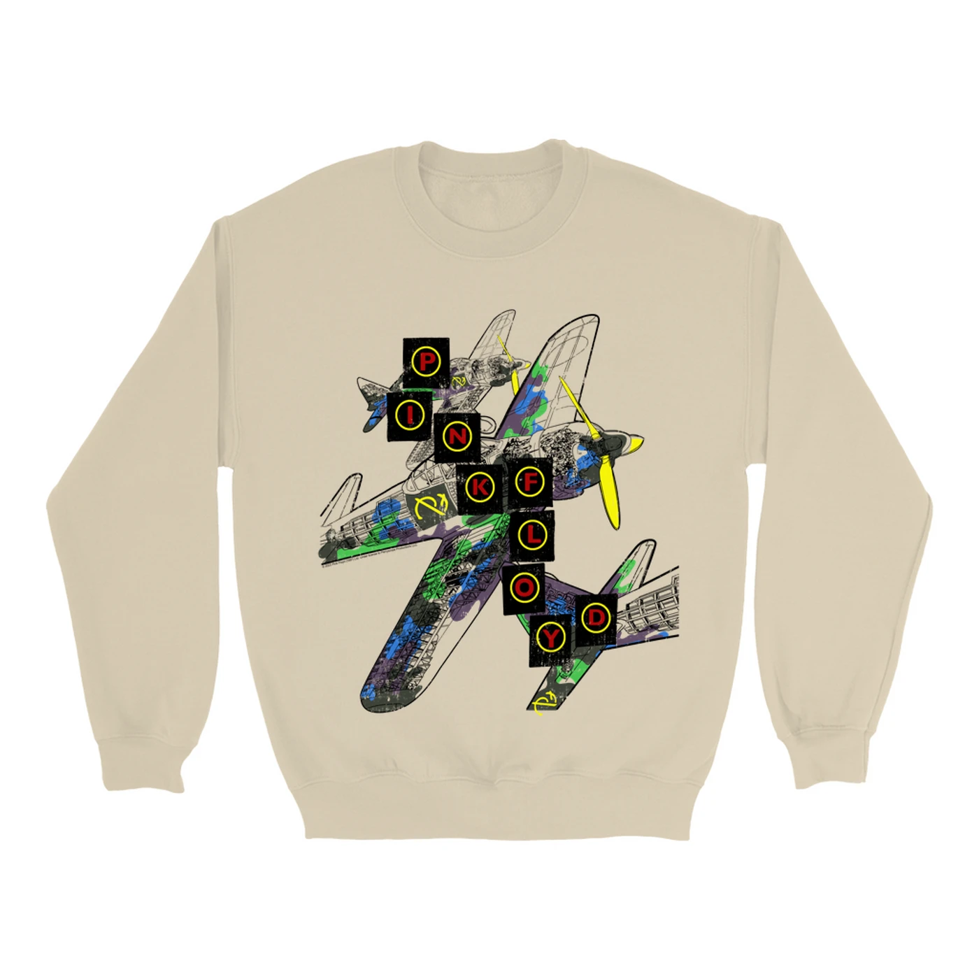 Pink Floyd Sweatshirt | World Tour Large Planes Design Pink Floyd Sweatshirt