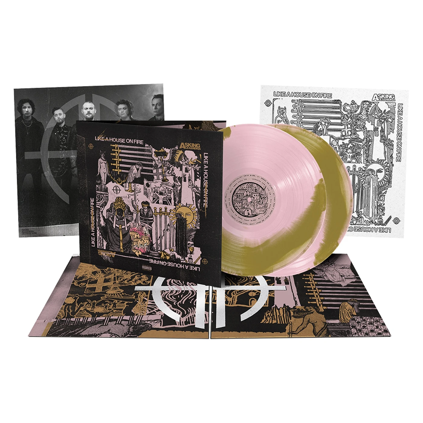 Asking Alexandria - 'Like A House On Fire' Pink & Gold Side A/B 2xLP (Vinyl)