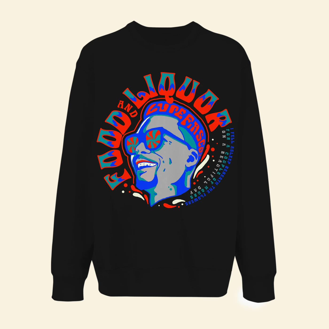 Lupe Fiasco's Food & Liquor 60’s Black Crewneck