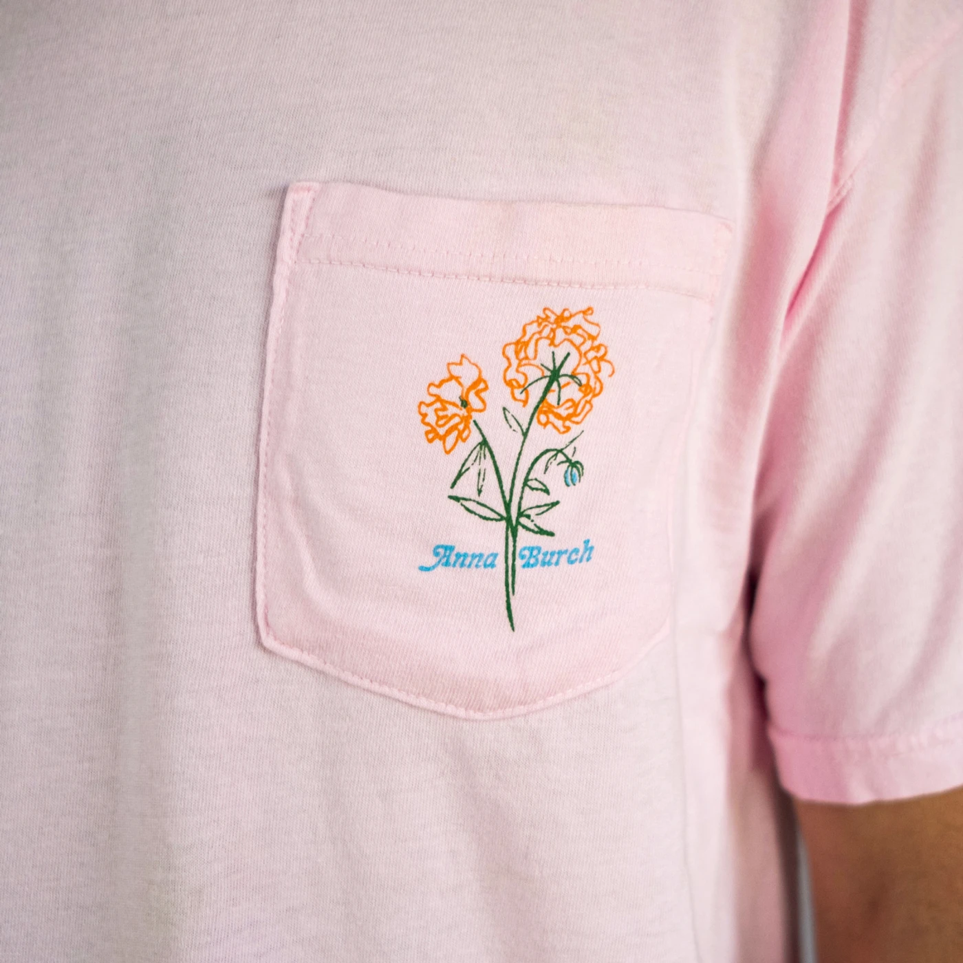 Anna Burch Wall Flowers Pocket T-Shirt